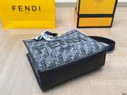 Uubags | Fendi Sunshine Small Blue FF jacquard fabric bag 23x12x25.5cm - 4