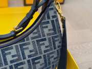 Uubags | Fendigraphy dark blue FF chenille bag 24.5x10x29cm - 2