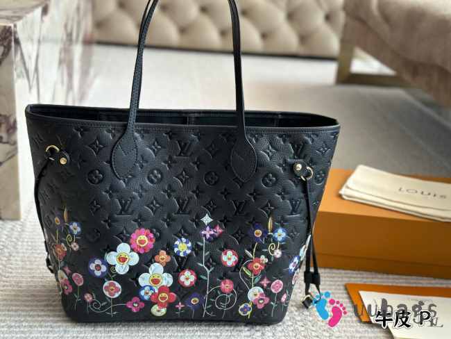 Uubags | Louis Vuitton M13675 Neverfull MM LV x TM Bag In Black 31x28x14cm - 1