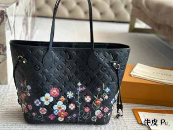 Uubags | Louis Vuitton M13675 Neverfull MM LV x TM Bag In Black 31x28x14cm