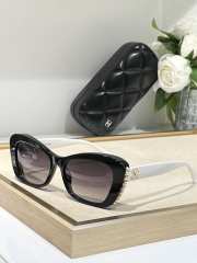 Uubags | Chanel Cat Eye Sunglasses Acetate & Glass Pearls - 6