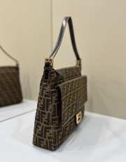 Uubags | Fendi brown FF jacquard fabric bag 34x9x26cm - 6