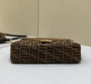 Uubags | Fendi brown FF jacquard fabric bag 34x9x26cm - 5