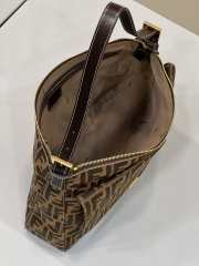 Uubags | Fendi brown FF jacquard fabric bag 34x9x26cm - 4