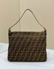 Uubags | Fendi brown FF jacquard fabric bag 34x9x26cm - 3