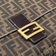 Uubags | Fendi brown FF jacquard fabric bag 34x9x26cm - 2