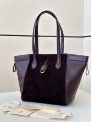 Uubags | Fendi Origami Leather Purple Bag 27x15x27cm - 6