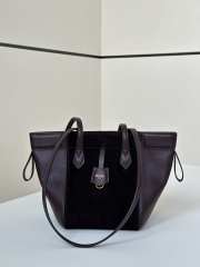 Uubags | Fendi Origami Small Leather Purple Bag 18.5x15x15cm - 1