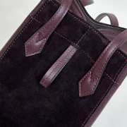 Uubags | Fendi Origami Small Leather Purple Bag 18.5x15x15cm - 6