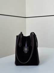 Uubags | Fendi Origami Small Leather Purple Bag 18.5x15x15cm - 5