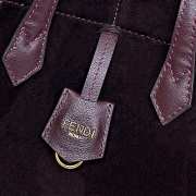 Uubags | Fendi Origami Small Leather Purple Bag 18.5x15x15cm - 4