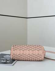 Uubags | Fendi First Small pink interlaced leather bag 24x9x18cm - 2