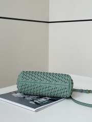 Uubags | Fendi First Small green interlaced leather bag 24x9x18cm - 2