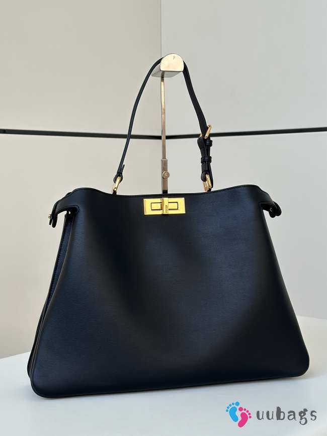 Uubags | Fendi Peekaboo Soft Large Black leather bag 40.5x13x28cm - 1