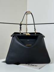 Uubags | Fendi Peekaboo Soft Large Black leather bag 40.5x13x28cm - 2