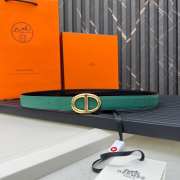 Uubags | Dior leather belt in green 24mm - 1