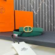 Uubags | Dior leather belt in green 24mm - 2