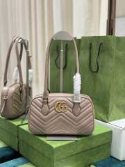 Uubags | Gucci GG Marmont Small Top Handle Bag In Taupe 25.5x15.5x6.5cm - 1