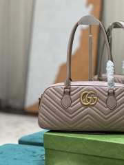 Uubags | Gucci GG Marmont Medium Top Handle Bag In Taupe 35.5x16.5x7cm - 6