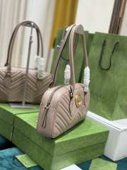 Uubags | Gucci GG Marmont Medium Top Handle Bag In Taupe 35.5x16.5x7cm - 2