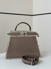 Uubags | Fendi Peekaboo ISeeU gray bag 27x11x20cm - 1