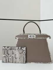 Uubags | Fendi Peekaboo ISeeU gray bag 33x12x25cm - 1