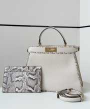 Uubags | Fendi Peekaboo ISeeU white bag 33x12x25cm - 1