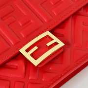 Uubags | Fendi wallet on chain Baguette red nappa leather wallet with FF motif 21x5x11.5cm - 6