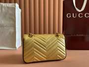 Uubags | Gucci mini marmont matelasse gold metallic bag 23x14x6cm - 2