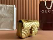 Uubags | Gucci mini marmont matelasse gold metallic bag 23x14x6cm - 4