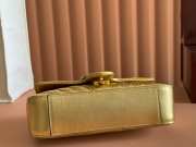 Uubags | Gucci mini marmont matelasse gold metallic bag 23x14x6cm - 3