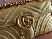 Uubags | Gucci mini marmont matelasse gold metallic bag 23x14x6cm - 6