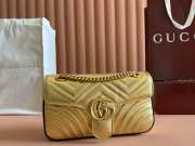 Uubags | Gucci marmont matelasse gold metallic bag 26x15x7cm - 1