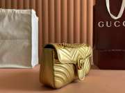 Uubags | Gucci marmont matelasse gold metallic bag 26x15x7cm - 6