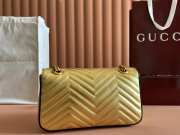 Uubags | Gucci marmont matelasse gold metallic bag 26x15x7cm - 5