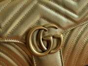 Uubags | Gucci marmont matelasse gold metallic bag 26x15x7cm - 2