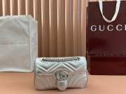 Uubags | Gucci mini marmont matelasse silver metallic bag 23x14x6cm - 1