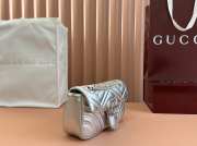 Uubags | Gucci mini marmont matelasse silver metallic bag 23x14x6cm - 5