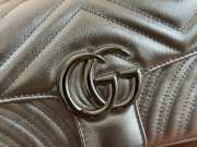 Uubags | Gucci mini marmont matelasse silver metallic bag 23x14x6cm - 2