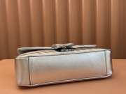 Uubags | Gucci marmont matelasse silver metallic bag 26x15x7cm - 4