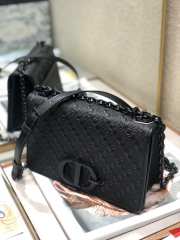 Uubags | Dior 30 Montaigne Chain Bag In Black Braided Lambskin 24x17x8cm - 6