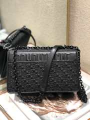 Uubags | Dior 30 Montaigne Chain Bag In Black Braided Lambskin 24x17x8cm - 4