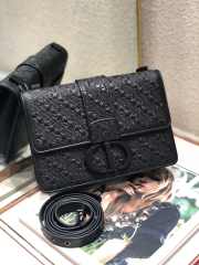 Uubags | Dior Embossed Montaigne Black Bag 24x17x8cm - 6