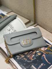 Uubags | Dior Medium Diordouble Smooth Calfskin Bag in Grey M8641 28x16.5x3cm - 1