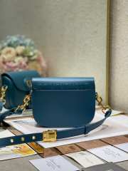 Uubags | Dior Small Bobby East-West Bag In Blue Lambskin 19x15x7cm - 6