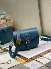 Uubags | Dior Small Bobby East-West Bag In Blue Lambskin 19x15x7cm - 5