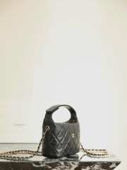 Uubags | Chanel Small Hobo Bag In Black 21.5x19x6cm - 5