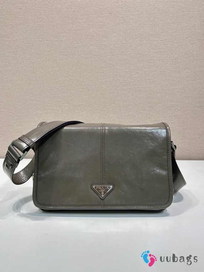 Uubags Prada 2VD073 leather shoulder bag in green 30x20x11cm - 1