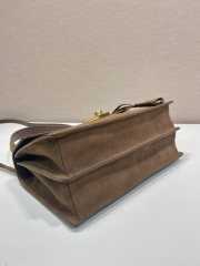 Uubags Prada 1BN023 medium suede shoulder bag in brown 28x16x10cm - 3