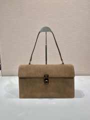 Uubags Prada 1BD378A suede shoulder bag in brown 35x19.5x10.5cm - 1